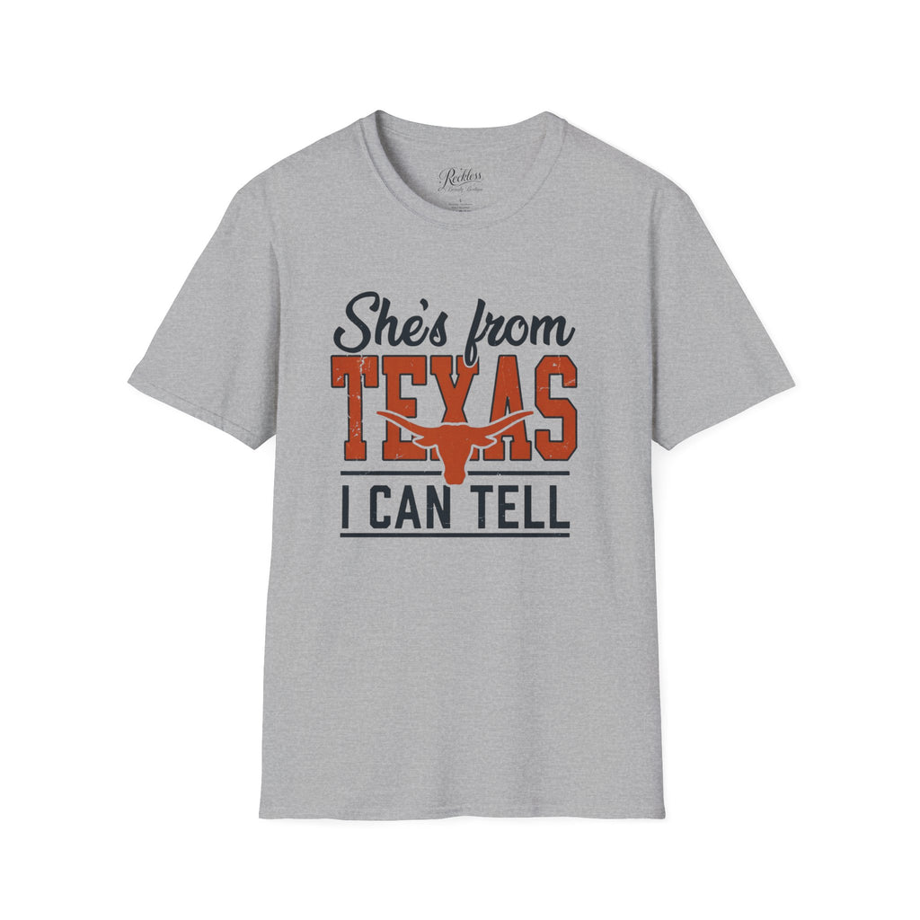 Texas Longhorn She's From Texas I Can Tell T-Shirt