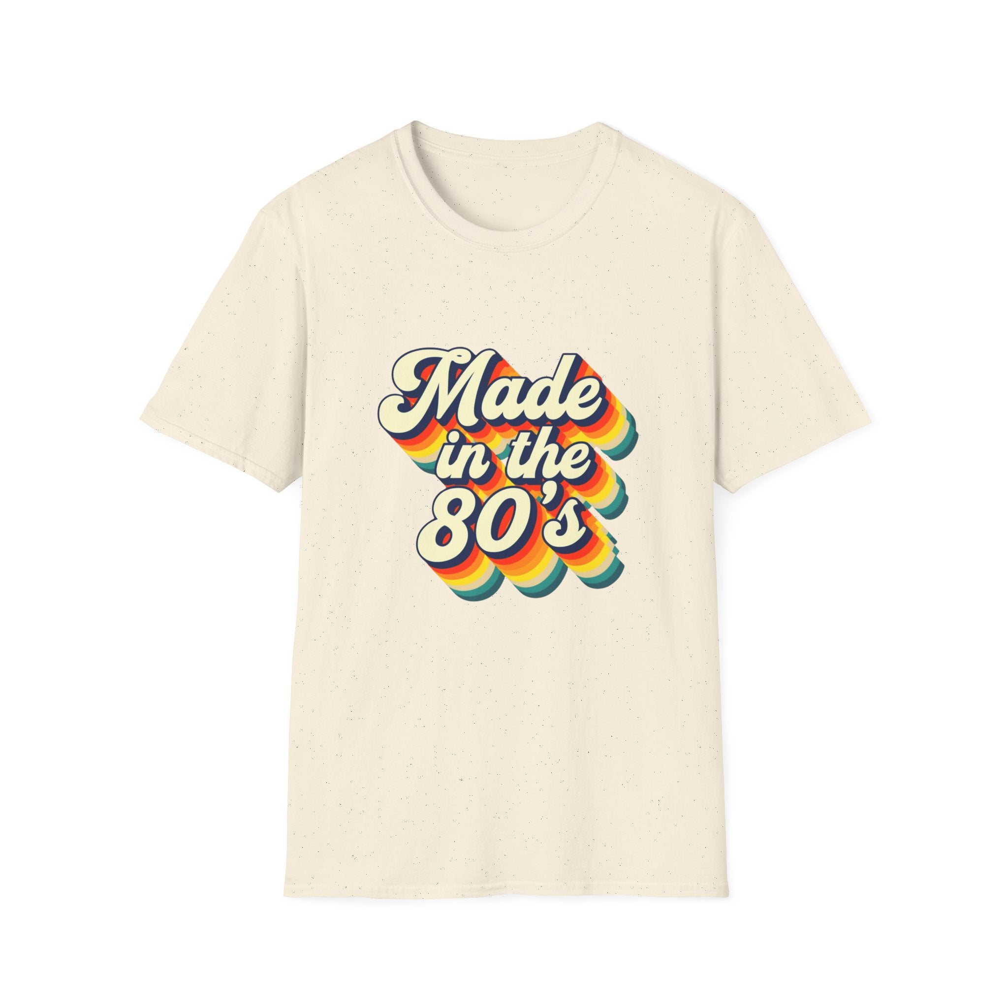 Made in the 80s Retro T-Shirt — Vintage Rainbow Typography Tee